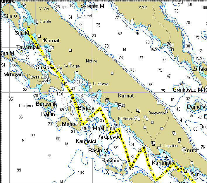 Segeltraining, hart am Wind durch die Kornaten