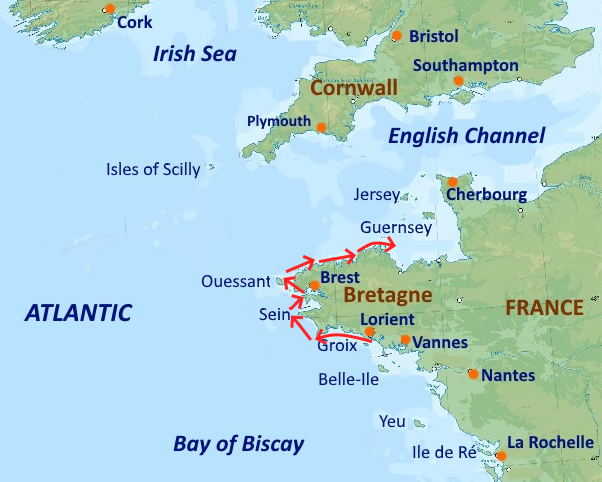 Bretagne Karte Vag Saoz