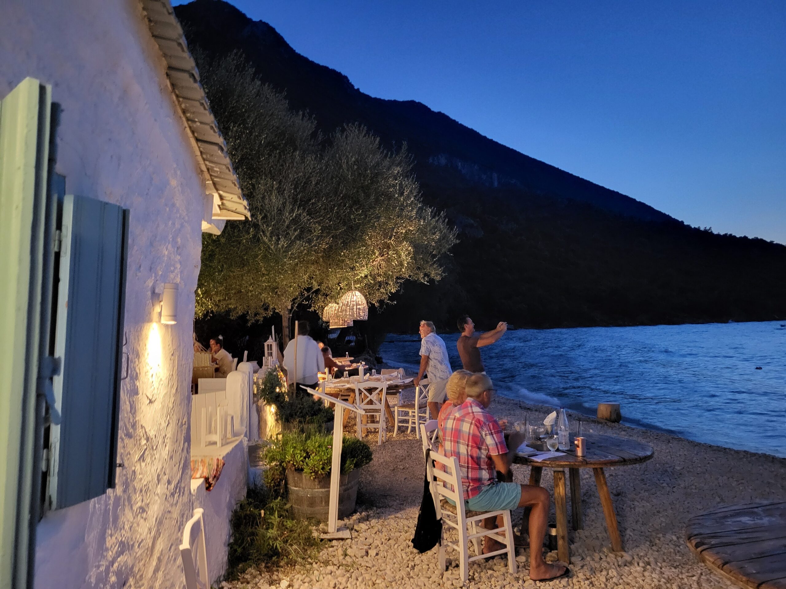 abends Inselfeeling an Land